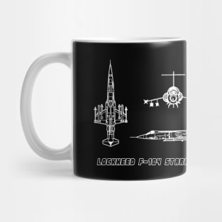 Lockheed F-104 Starfighter (white) Mug